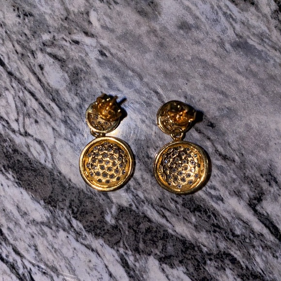 Jeweled Gold Earrings - Picture 5 of 6